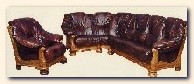 Canapé d'angle cuir. Canapes cuir, chêne MASSIF , CUIR NATUREL (  ITALIE ) 