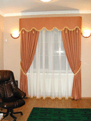 Tailoring curtains. Window design curtains