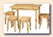 Dining room kitchen furniture : Kitchen wood table + 4 Kitchen wood chair 