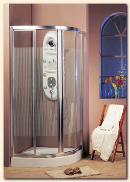 Shower. Shower enclosure, Shower cabin, Steam cabin, Massage bathtub, Bath screen, Hydromassage Columns, Bathroom cabinet, SPAS