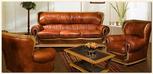 Leather angular Armchair sets furniture